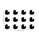 Set of 12 Vinyl Wall Art Decal - Little Ducks - Each - Cute Fun Home Indoor Outdoor Bedroom Living Room Apartment Nursery - Shower Bath Time Nursery Playroom Decor (Each; Black) 4