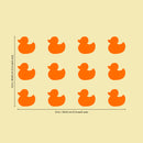 Set of 12 Vinyl Wall Art Decal - Little Ducks - 5" x 5" Each - Cute Fun Home Indoor Outdoor Bedroom Living Room Apartment Nursery - Shower Bath Time Nursery Playroom Decor (5" x 5" Each; Orange) 3