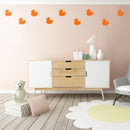 Set of 12 Vinyl Wall Art Decal - Little Ducks - 5" x 5" Each - Cute Fun Home Indoor Outdoor Bedroom Living Room Apartment Nursery - Shower Bath Time Nursery Playroom Decor (5" x 5" Each; Orange) 4