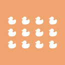 Set of 12 Vinyl Wall Art Decal - Little Ducks - 5" x 5" Each - Cute Fun Home Indoor Outdoor Bedroom Living Room Apartment Nursery - Shower Bath Time Nursery Playroom Decor (5" x 5" Each; White) 1