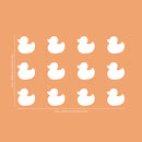 Set of 12 Vinyl Wall Art Decal - Little Ducks - 5" x 5" Each - Cute Fun Home Indoor Outdoor Bedroom Living Room Apartment Nursery - Shower Bath Time Nursery Playroom Decor (5" x 5" Each; White) 4