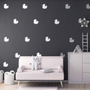 Set of 12 Vinyl Wall Art Decal - Little Ducks - 5" x 5" Each - Cute Fun Home Indoor Outdoor Bedroom Living Room Apartment Nursery - Shower Bath Time Nursery Playroom Decor (5" x 5" Each; White) 3