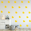 Set of 12 Vinyl Wall Art Decal - Little Ducks - 5" x 5" Each - Cute Fun Home Indoor Outdoor Bedroom Living Room Apartment Nursery - Shower Bath Time Nursery Playroom Decor (5" x 5" Each; Yellow) 2