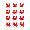 Set of 12 Vinyl Wall Art Decals - Little Crabs - 5" x 6" Each - Cute Fun Home Indoor Outdoor Bedroom Living Room Apartment Nursery - Playful Shower Bath Time Nursery Playroom Decor 1