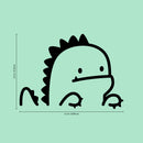 Vinyl Wall Art Decal - Little Dinosaur - 2. - Cute Animal Decor For Light Switch Window Mirror Luggage Car Bumper Laptop Computer Home Bedroom Living Room Nursery Playroom Designs 5