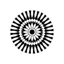 Vinyl Wall Art Decal - Abstract Sunflower Figure - 23" x 23" - Modern Home Bedroom Apartment Workplace Optical Illusion - Cool Living Room Door Office Work Door Window Decoration (23" x 23"; Black) 1