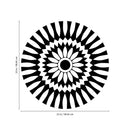 Vinyl Wall Art Decal - Abstract Sunflower Figure - 23" x 23" - Modern Home Bedroom Apartment Workplace Optical Illusion - Cool Living Room Door Office Work Door Window Decoration (23" x 23"; Black) 4