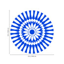 Vinyl Wall Art Decal - Abstract Sunflower Figure - 23" x 23" - Modern Home Bedroom Apartment Workplace Optical Illusion - Cool Living Room Door Office Work Door Window Decoration (23" x 23"; Blue) 1