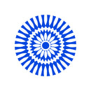 Vinyl Wall Art Decal - Abstract Sunflower Figure - Modern Home Bedroom Apartment Workplace Optical Illusion - Cool Living Room Door Office Work Door Window Decoration (23" x 23"; Blue) 2