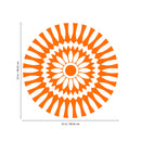Vinyl Wall Art Decal - Abstract Sunflower Figure - 23" x 23" - Modern Home Bedroom Apartment Workplace Optical Illusion - Cool Living Room Door Office Work Door Window Decoration (23" x 23"; Orange) 1