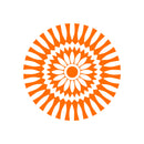 Vinyl Wall Art Decal - Abstract Sunflower Figure - 23" x 23" - Modern Home Bedroom Apartment Workplace Optical Illusion - Cool Living Room Door Office Work Door Window Decoration (23" x 23"; Orange) 4