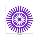 Vinyl Wall Art Decal - Abstract Sunflower Figure - 23" x 23" - Modern Home Bedroom Apartment Workplace Optical Illusion - Cool Living Room Door Office Work Door Window Decoration (23" x 23"; Purple) 1