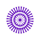 Vinyl Wall Art Decal - Abstract Sunflower Figure - 23" x 23" - Modern Home Bedroom Apartment Workplace Optical Illusion - Cool Living Room Door Office Work Door Window Decoration (23" x 23"; Purple) 2