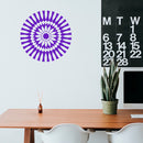 Vinyl Wall Art Decal - Abstract Sunflower Figure - 23" x 23" - Modern Home Bedroom Apartment Workplace Optical Illusion - Cool Living Room Door Office Work Door Window Decoration (23" x 23"; Purple) 4