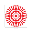 Vinyl Wall Art Decal - Abstract Sunflower Figure - 23" x 23" - Modern Home Bedroom Apartment Workplace Optical Illusion - Cool Living Room Door Office Work Door Window Decoration (23" x 23"; Red) 1