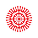 Vinyl Wall Art Decal - Abstract Sunflower Figure - 23" x 23" - Modern Home Bedroom Apartment Workplace Optical Illusion - Cool Living Room Door Office Work Door Window Decoration (23" x 23"; Red) 4