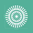 Vinyl Wall Art Decal - Abstract Sunflower Figure - 23" x 23" - Modern Home Bedroom Apartment Workplace Optical Illusion - Cool Living Room Door Office Work Door Window Decoration (23" x 23"; White) 1