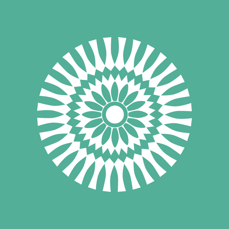 Vinyl Wall Art Decal - Abstract Sunflower Figure - 23" x 23" - Modern Home Bedroom Apartment Workplace Optical Illusion - Cool Living Room Door Office Work Door Window Decoration (23" x 23"; White) 4