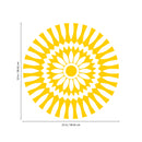 Vinyl Wall Art Decal - Abstract Sunflower Figure - 23" x 23" - Modern Home Bedroom Apartment Workplace Optical Illusion - Cool Living Room Door Office Work Door Window Decoration (23" x 23"; Yellow) 4