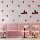 Set of 15 Vinyl Wall Art Decals - Hearts - Each - Valentine's Day Office Workplace Indoor Outdoor Decor - Cute Love Home Bedroom Living Room Apartment Nursery Playroom Stickers 3