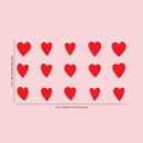 Set of 15 Vinyl Wall Art Decals - Hearts - Each - Valentine's Day Office Workplace Indoor Outdoor Decor - Cute Love Home Bedroom Living Room Apartment Nursery Playroom Stickers 4
