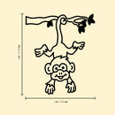 Vinyl Wall Art Decal - Monkey Hanging On Branch - 4" x 3" - Fun Decor for Light Switch Kids Boy Girl Bedroom Decor for Light Switch - Laptop Computer Peel and Stick Sticker Designs 4