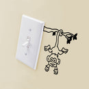 Vinyl Wall Art Decal - Monkey Hanging On Branch - Fun Decor For Light Switch Kids Boy Girl Bedroom Decor for Light Switch - Laptop Computer Peel And Stick Sticker Designs 2