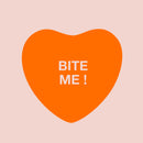Valentines Day Vinyl Wall Art Decal - Bite Me Heart Candy - 10" x 11" - Valentine’s Home Living Room Bedroom Sticker - Indoor Outdoor Positive Household Couples Apartment Decor (10" x 11"; Orange) 4