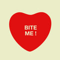 Valentines Day Vinyl Wall Art Decal - Bite Me Heart Candy - 10" x 11" - Valentine’s Home Living Room Bedroom Sticker - Indoor Outdoor Positive Household Couples Apartment Decor (10" x 11"; Red) 1