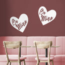 Valentines Day Vinyl Wall Art Decal - Be Mine - 22.5" x 22.5" - Valentine’s Heart Home Living Room Bedroom Sticker - Cute Couples Indoor Outdoor Apartment Coffee Shop Decor (22.5" x 22.5"; White) 3
