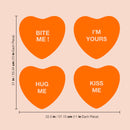 Set of 4 Valentines Day Vinyl Wall Art Decal - Assorted Heart Candies - 10" x 11" Each - Valentine’s Home Living Room Bedroom Fun Indoor Outdoor Apartment Coffee Shop Decor (10" x 11" Each; Orange) 2