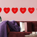 Set of 4 Valentines Day Vinyl Wall Art Decal - Assorted Heart Candies - 10" x 11" Each - Valentine’s Home Living Room Bedroom Fun Indoor Outdoor Apartment Coffee Shop Decor (10" x 11" Each; Red) 3