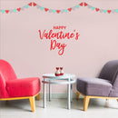 Valentines Day Vinyl Wall Art Decal - Happy Valentine’s Day - 16" x 23" - Modern Quote Home Living Room Bedroom Sticker - Trendy Indoor Outdoor Apartment Office Work Store Decor (16 x 23; Red) 2