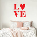 Valentines Day Vinyl Wall Art Decal - Love - 24" x 23" - Valentine’s Cute Quote for Home Living Room Bedroom Sticker - Trendy Couples Indoor Outdoor Apartment Office Work Decor (24" x 23"; Red) 3