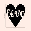 Valentines Day Vinyl Wall Art Decal - Love in Cursive - Valentine’s Heart Decor for Home Living Room Bedroom Sticker - Trendy Indoor Outdoor Apartment Office Work (23" x 20"; Black) 4