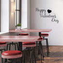 Valentines Day Vinyl Wall Art Decal - Happy Valentine’s Day - 15" x 23" - Valentine’s Lovers Heart Decor Romantic Couples Home Living Room Bedroom Apartment Indoor Work Sticker (15" x 23"; Black) 3