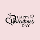 Valentines Day Vinyl Wall Art Decal - Happy Valentine’s Day - Valentine’s Lovers Hearts Decor Romantic Couples Home Living Room Bedroom Apartment Indoor Work Sticker (11" x 23"; Black) 4