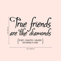 Vinyl Wall Art Decal - True Friends are Like Diamonds - Inspirational Quote for Home Living Room Bedroom Decor - Trendy Modern Apartment Dorm Room Sticker Decals (15" x 23"; Red) 4