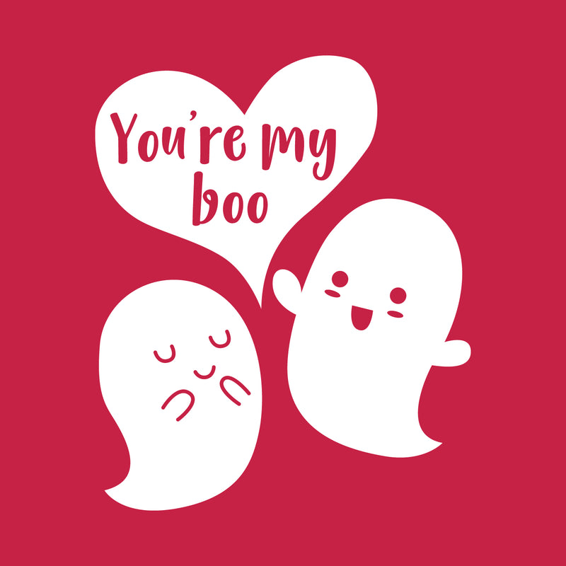 Valentines Day Vinyl Wall Art Decal - You’re My Boo - 27" x 23" - Valentine’s Ghosts Lovers Hearts Decor Cute Romantic Couples Home Living Room Bedroom Apartment Indoor Sticker (27" x 23"; White) 4