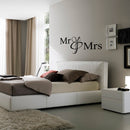 Vinyl Wall Art Decal - Mr & Mrs - 20" x 45.5" - Couples Wedding Reception Home Adhesive Sticker - Marriage Wedlock of Love Living Room Bedroom Decor Stickers (20" x 45.5"; Black) 3