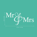 Vinyl Wall Art Decal - Mr & Mrs - 20" x 45.5" - Couples Wedding Reception Home Adhesive Sticker - Marriage Wedlock of Love Living Room Bedroom Decor Stickers (20" x 45.5"; White) 4