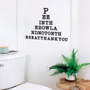 Vinyl Wall Art Decal - Pee in The Bowl and Not On The Seat - 16" x 23" - Witty Adult Humor Home Living Room Bedroom Bathroom Sticker Decoration - Modern Family Household Apartment Adhesive 2