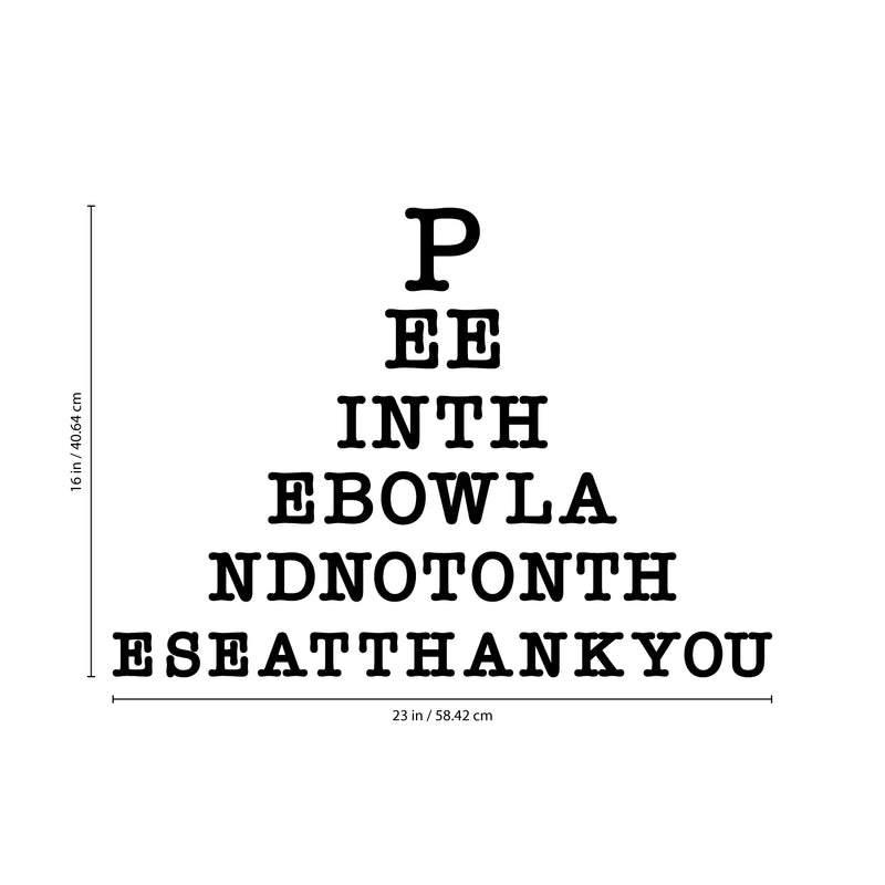 Vinyl Wall Art Decal - Pee in The Bowl and Not On The Seat - 16" x 23" - Witty Adult Humor Home Living Room Bedroom Bathroom Sticker Decoration - Modern Family Household Apartment Adhesive 4