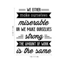 Vinyl Wall Art Decal - We Either Make Ourselves Miserable Or We Make Ourselves Strong - 22.5" x 18" - Positive Motivational Life Quote for Home Bedroom Office Workplace Apartment Quotes 4