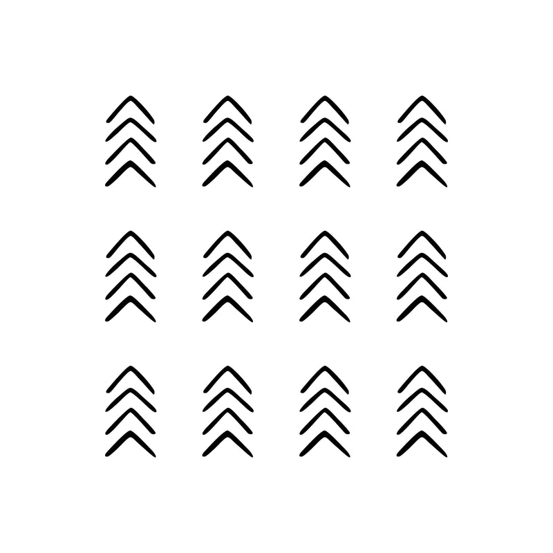 Set of 12 Vinyl Wall Art Decals - Arrows - 8" x 4" Each - Modern Sticker Pattern For Home Office Bedroom Nursery Living Room - Urban Lifestyle Minimalist Playroom Apartment Decor (8" x 4" each; Black) 1