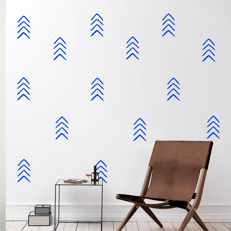 Set of 12 Vinyl Wall Art Decals - Arrows - Each - Modern Sticker Pattern For Home Office Bedroom Nursery Living Room - Urban Lifestyle Minimalist Playroom Apartment Decor (each; Black) 1