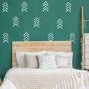 Set of 12 Vinyl Wall Art Decals - Arrows - 8" x 4" Each - Modern Sticker Pattern For Home Office Bedroom Nursery Living Room - Urban Lifestyle Minimalist Playroom Apartment Decor (8" x 4" each; White) 2