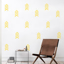 Set of 12 Vinyl Wall Art Decals - Arrows - 8" x 4" Each - Modern Sticker Pattern For Home Office Bedroom Nursery Living Room - Urban Lifestyle Minimalist Playroom Apartment Decor (8" x 4" each; Black) 1