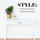 Vinyl Wall Art Decal - Style Definition - Positive Motivational Life Quote For Home Bedroom Office Decor - Modern Encouraging Workplace Apartment Living Room Quotes 2