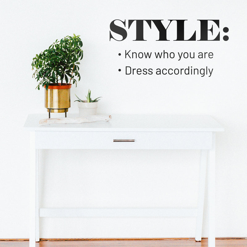 Vinyl Wall Art Decal - Style Definition - 11" x 23" - Positive Motivational Life Quote for Home Bedroom Office Decor - Modern Encouraging Workplace Apartment Living Room Quotes 2